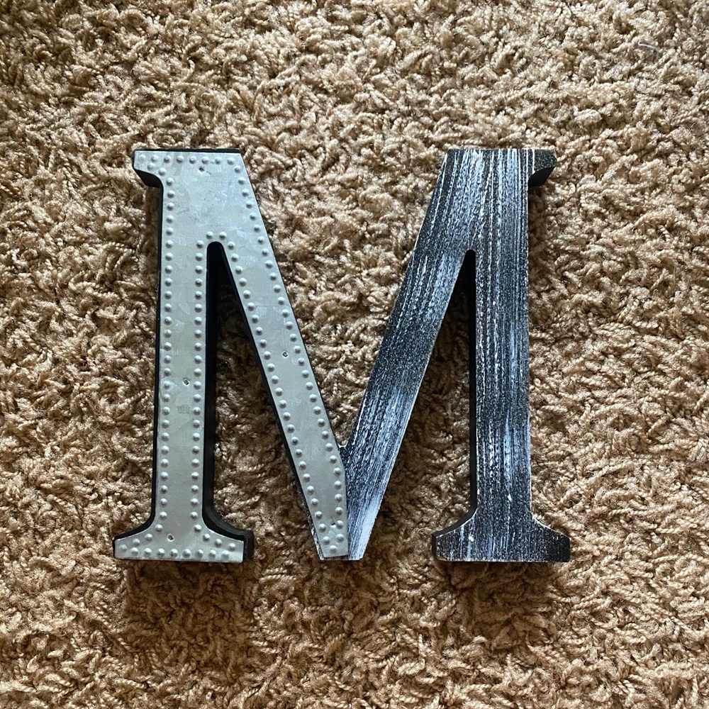 Rustic Metal Letter ‘M’